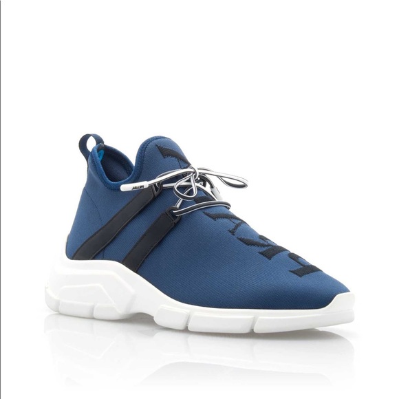 Prada Shoes - Prada XY Logo Knit Sneakers 7.5